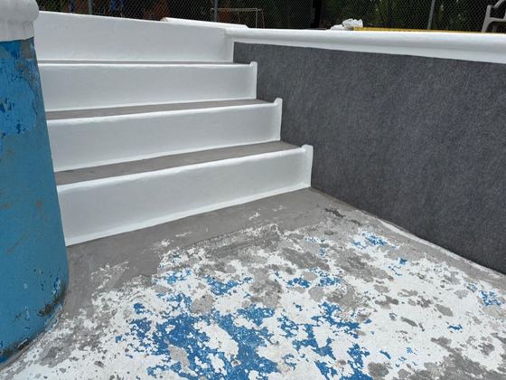 New membrane steps in restored 1962 shell